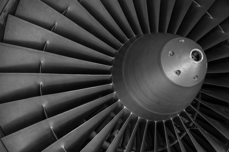 Image of the front of a jet engine