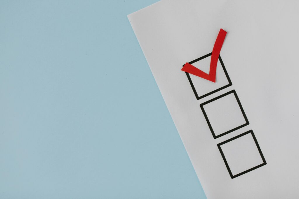 Tick box image representing a checklist