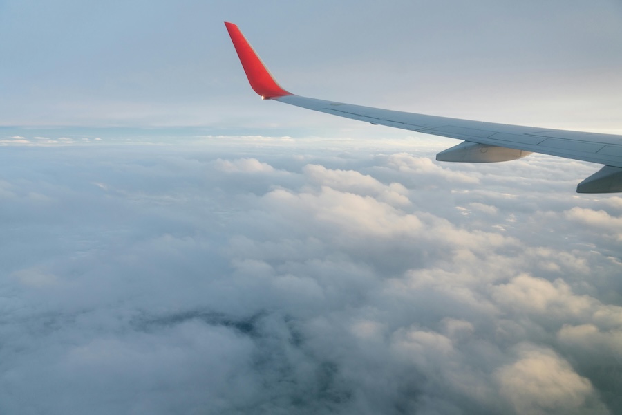 Picture of the wingtip of an aircraft