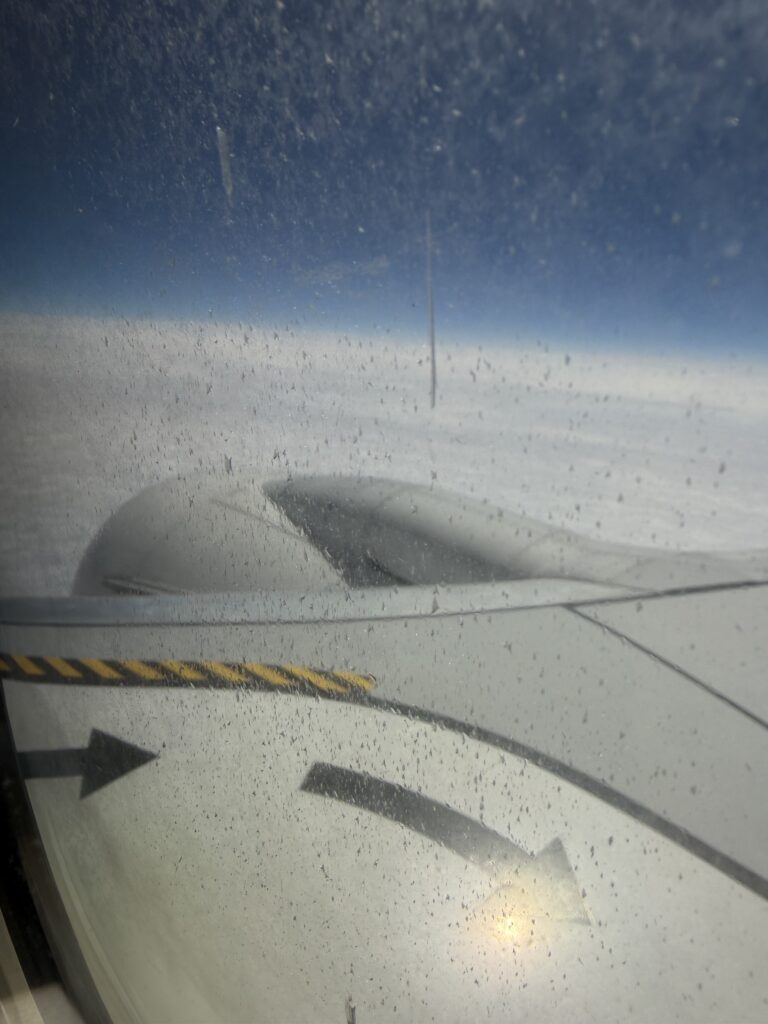 image of an aircraft engine nacelle fro the cabin