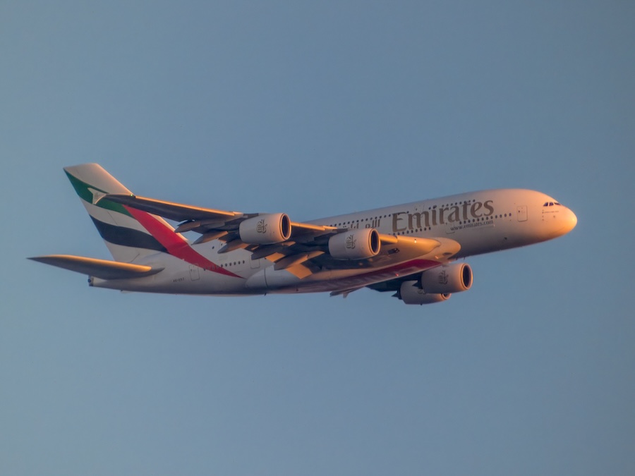 A380 plane in flight