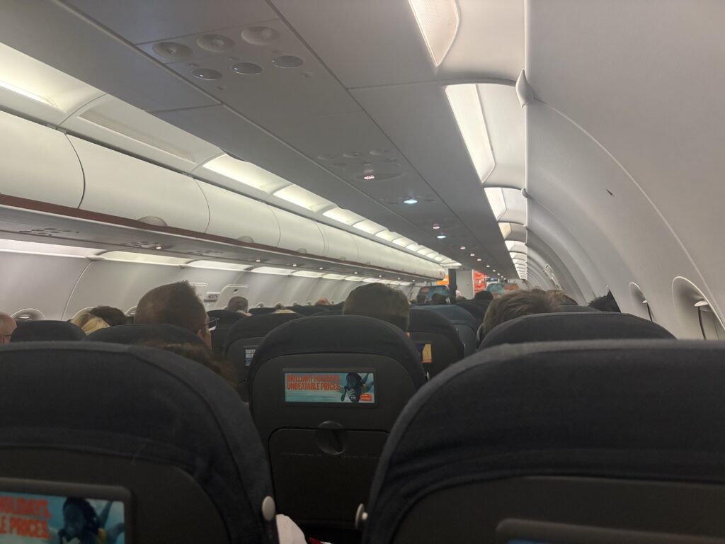 Inside of an EasyJet flight (taken by me!)