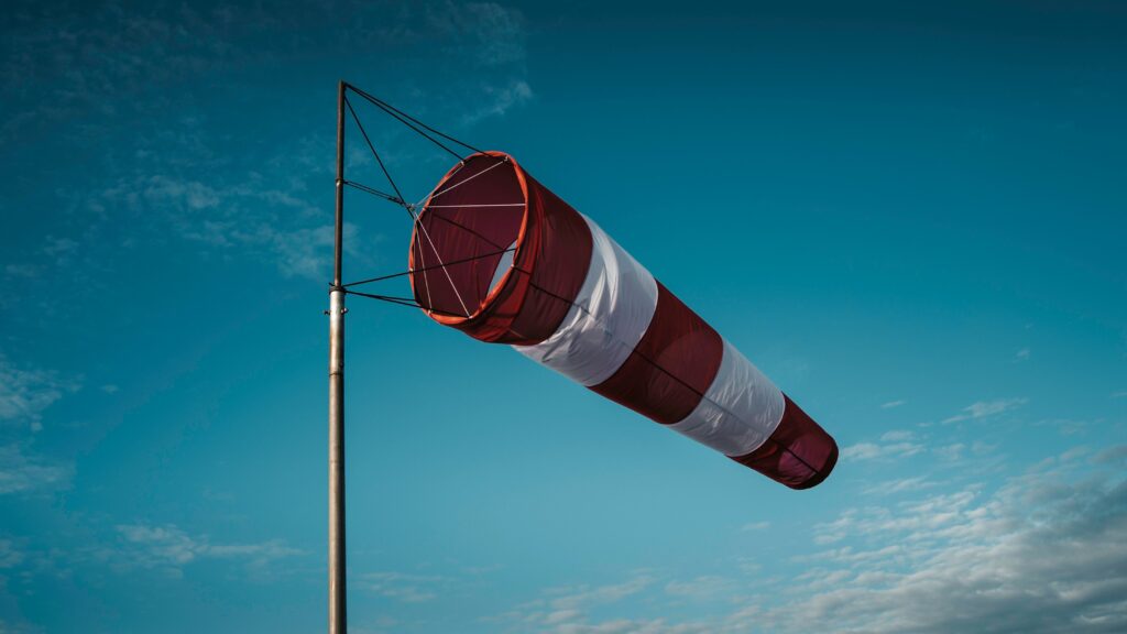 Wind sock blowing in the breeze